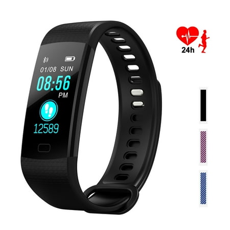 Heart Watches For Women IMAGE Fitness Tracker Bluetooth Waterproof Smart Wristbands Bracelet with Sleep Step Counter Smart Watch Strap Color Screen Activity Tracker with Heart Rate Monitor for Women Men and Kids ()