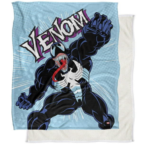 Venom Blanket, 50"x60" Venom Logo Punch Silky Touch Sherpa Back Super