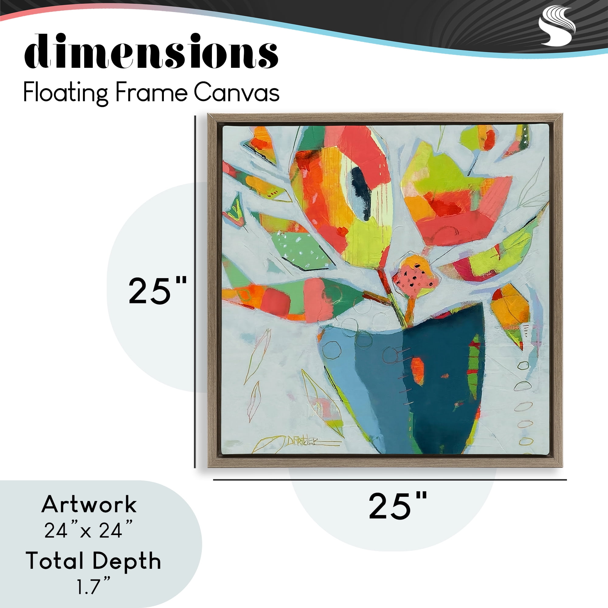 Getting My Groove On Brown Framed Floater Canvas Wall Art, design by Dianna Fritzler