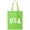 Lime, variant on USA Cotton Canvas Tote Bag