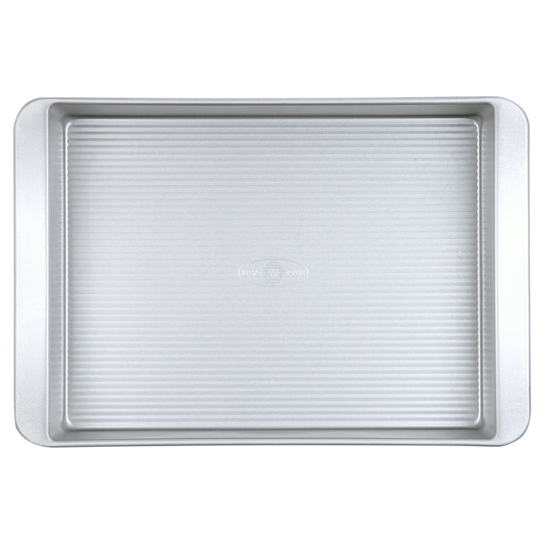  USA Pan Bakeware Nonstick Jelly Roll Pan With Lid, White: Home  & Kitchen