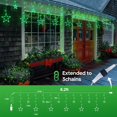 thumbnail image 2 of Cadena de luces navideñas MYGOTO Green Star Icicle de 8.2 pies y 126 LED, 2 of 7