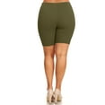 thumbnail image 4 of Women's Plus Size Casual Basic Solid Biker Shorts Pants, 4 of 4