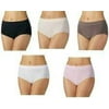 Carole Hochman Ladies' Seamless Brief, 5-Pack, Multicolored (X-Large)