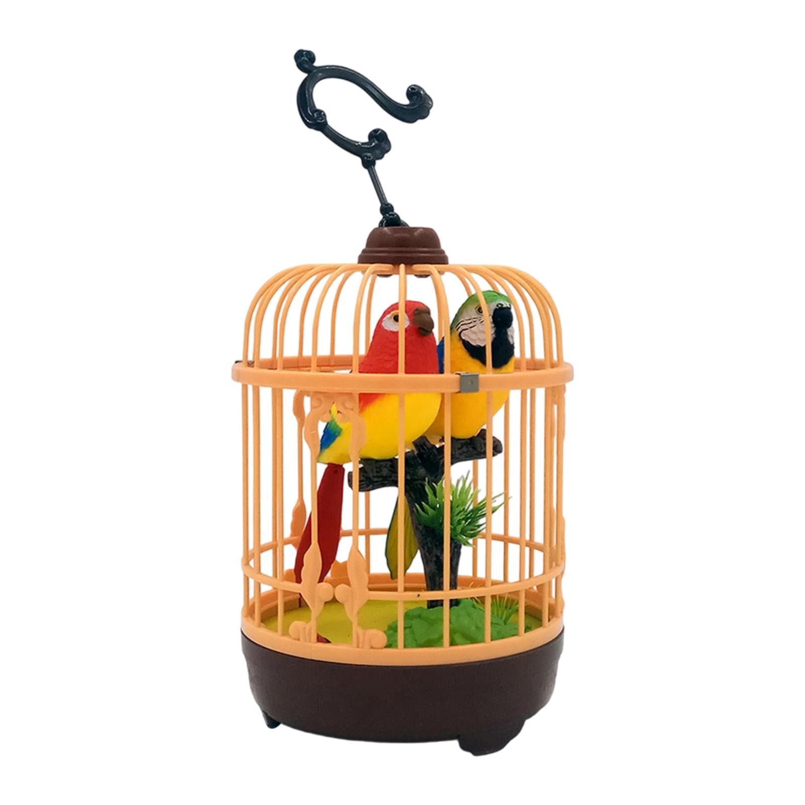 JWQFBC Birds Birdcage Toy Parrot Birds Animals Toy Activated Induction Birthday Gift