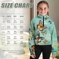 thumbnail image 4 of Chririnla Butterfly Print Tiger Sweatshirts Rose Sweatshirts with Pocket Lion Sweatshirt Birthday Party Sweatshirt Size 13-14 Cyan, 4 of 7