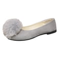 thumbnail image 3 of Jamicy Women's Casual Shoes Casual Summer Flock Mary Jane Ballet Flat Dressy Work Office Flat Shoes with Soft Sole, 3 of 9