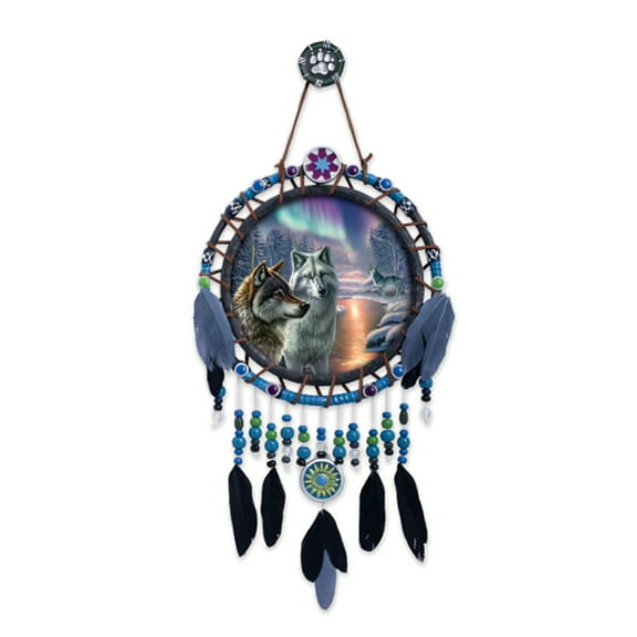 The Bradford Exchange Majestic Skies Aurora Borealis Wall Decor Collection Issue #7 Handcrafted Dreamcatcher by James Meger 12 1/2-inches