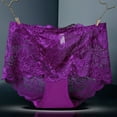 thumbnail image 2 of Women's Plus Size High-Waisted Lace Panties Hollow-Out Sheer Briefs Tummy Control Full Coverage Underwear, 2 of 4