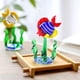 thumbnail image 4 of Pequeñas figuritas en miniatura de vidrio soplado a mano, Tanque De Agua de peces, hierba, peces, adornos artísticos, decoración de mesa para el hogar, regalo, 4 of 5
