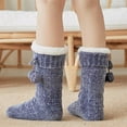 thumbnail image 6 of JeashCHAT Women Winter Thick Slipper Socks With Grippers Non Slip Warm Fuzzy Socks, 6 of 6