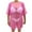 Hot Pink, variant on fatyb Women's Plus Size Mesh Swimsuit Coverup Short Sleeve Bikini Cover up See Through Mini Beach Dress