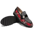 thumbnail image 4 of Women's Loafers Plaid Lug Sole Penny Sparkly Rhinestones Pearl Sneakers, 4 of 8