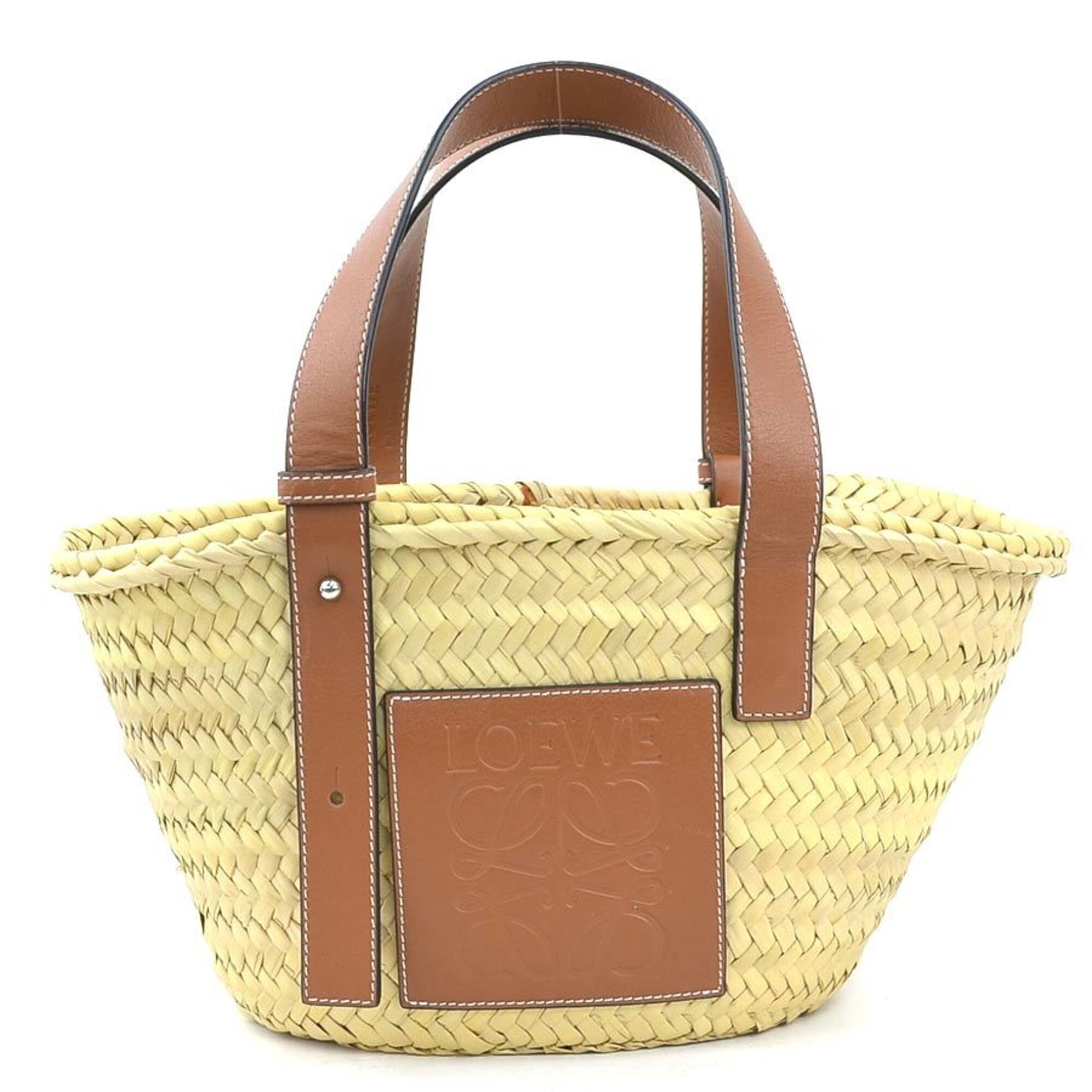 お早い者勝ち♪超美品/LOWEVE 爽やかなイエロースモールかごバッグ Loewe Bag Straw