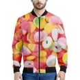 thumbnail image 3 of Chaqueta con cremallera con estampado de caramelos y dulce de azúcar para hombres y niños, sudadera con estampado 3D de piruleta, camisetas de manga larga, chaquetas de aviador urbanas geniales para m, 3 of 5