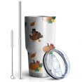 thumbnail image 2 of 30oz Happy Thanksgiving Turkey Fall Pumpkin Tumblers Stainless Steel Tumbler with Lid and Straw,Vacuum Insulated Double Wall Travel Tumbler Cups Mug with Cleaning Brush for Coffee,Tea, 2 of 7