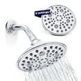 thumbnail image 2 of Winthorpe Scotch Mist Shower Head - 6 Settings, High Pressure, Low Flow Rate, Pause Mode, 6 Inch Diameter, Chrome, Fixed, Replacement Adjustable Rain Showerhead, 2 of 4