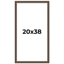 20x38 Frame Golden Caramel Solid Wood Bronze Picture Frame | 1.25 Inch Moulding Width | 0.5 Inch
