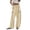 Beige, variant on Palazzo Pants for Women Wide Leg Comfy Elastic Waist Casual Trousers with Drawstring