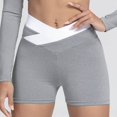 thumbnail image 5 of Gibobby Shorts Gym Mujer Pantalones cortos de cintura en V Pantalones cortos de levantamiento de glúteos Mujeres Entrenamiento Pantalones cortos de yoga(Gris, L), 5 of 5
