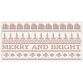 thumbnail image 2 of Jacobs, Cindy 32x18 Gold Ornate Wood Framed with Double Matting Museum Art Print Titled - Merry and Bright Stitchery, 2 of 4