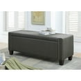thumbnail image 1 of ACME Banc de Rangement Kelly en Lin Olive Foncé, 1 of 2