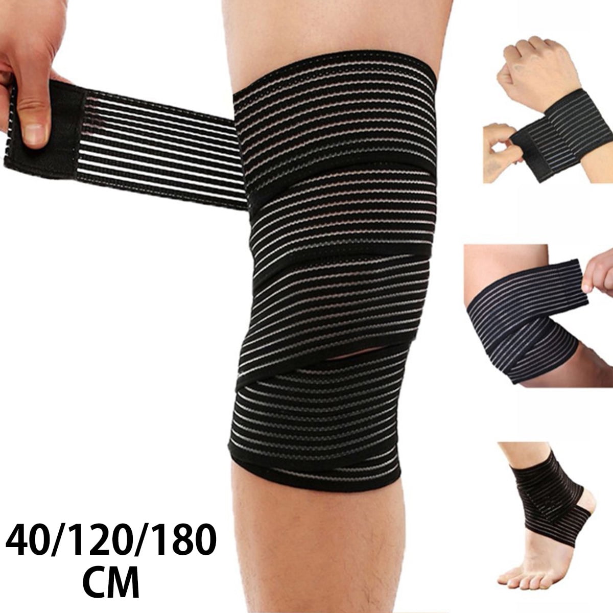 HOTBEST Elastic Bandage Wrap Knee Pads Sports Brace Breathable Elastic