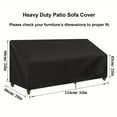 thumbnail image 3 of SHELTUSE Outdoor Couch Cover Waterproof, Outdoor Patio Furniture Covers, Durable Oxford Cloth Patio 2-Seater Sofa Cover, Black, 53 x 26 x 35 inch, 3 of 8