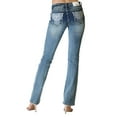 thumbnail image 4 of Grace in LA Women's Baroque Embellished Embroidered Bootcut Stretch Jeans (28), 4 of 6