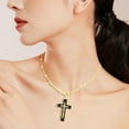 thumbnail image 5 of NWOKYZGH Cross Faith Pendant Necklaces for Women Trendy Gold Chain Cross Necklace Shiny Rhinestones Gold Charm Necklace Fashion Minimalist Faith Jewelry, 5 of 6