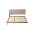 thumbnail image 1 of Base para cama King Ilios Innova de Madera con cabecera tapizada en Lino, 1 of 9