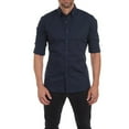 thumbnail image 1 of Faithtur Men Slim Fit Shirts Solid Color Hidden Zipper Button-Down Long Sleeve Tops Turn-Down Collar Spring Fall Casual Clothes, 1 of 4