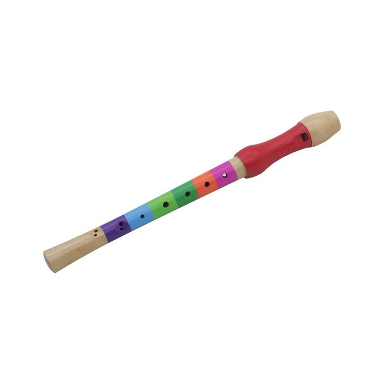 Flûte en Bois éducatif Coloré Flûte Jouet Bois Enregistreur pour Enfants  Enfants Pratique Instrument de Musique Jouets Sonores(sept couleurs)