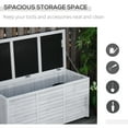 thumbnail image 4 of Outsunny Wooden Deck Box Outdoor Storage Container with Aerating Gap White, 4 of 10