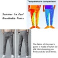 thumbnail image 5 of Men's Quick Dry Stretch Pants, Breathable Ice Cool Pants, Drawstring Sweatpants with Pockets, 5 of 5