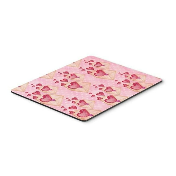 Watercolor Pink Love Letter Mouse Pad - Pink - 9.5 x 0.25 x 8 in