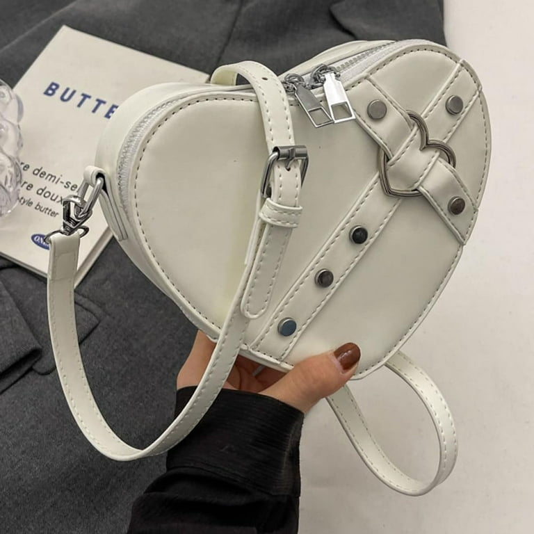 Cute Heart Shaped Purse for Women Faux Leather Heart