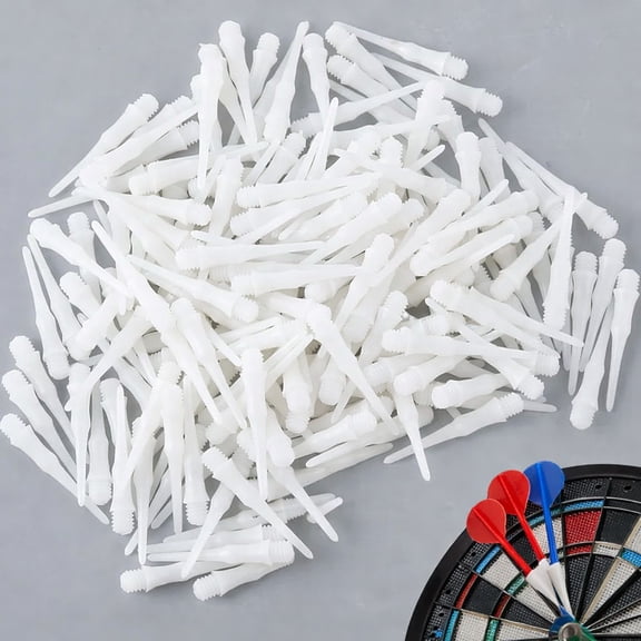 Lsupdaol 100 Pack 2BA Thread Soft Tip Dart Points Plastic Replacement Dart Tips Soft Tip Dart Tips Dart Accessories for Tip Darts
