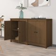 thumbnail image 1 of vidaXL Buffets 2 pcs Miel Brun 70x35x80 cm Pin Massif, 1 of 4