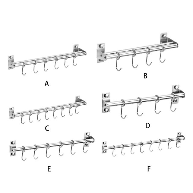 Ruiboury Stainless Steel Racks For Kitchen Easy Installation Rust-Resistant Easy To Install Organized Single pole+40cm+6 5Set