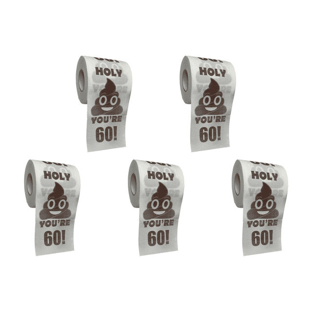 Rollo Papel Higiénico Con Caca Regalos Cumpleaños para Mujeres Y Hombres (60 Cumpleaños)