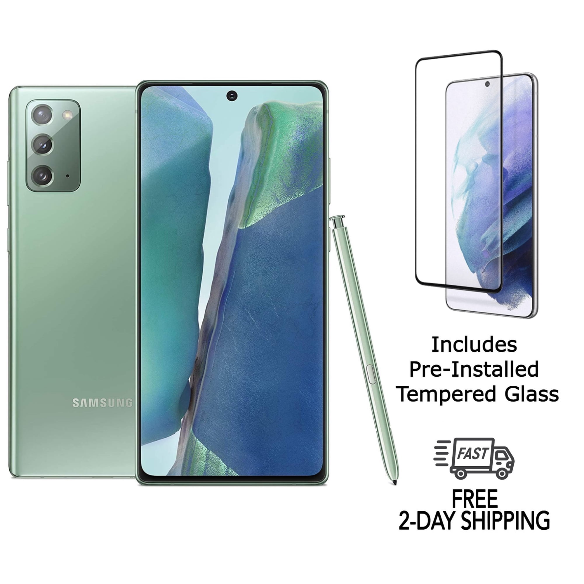 Samsung Galaxy Note 20 5G N981U (Fully Unlocked) 128GB Mystic Green with Screen Protector