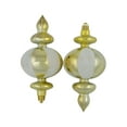 thumbnail image 4 of Northlight 8ct Champagne Shiny Finish Shatterproof Finial Christmas Ornaments, 6", 4 of 5