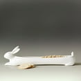 thumbnail image 3 of Tabletop Rabbit Cracker Dish Ceramic White Bunny Da7591, 3 of 3