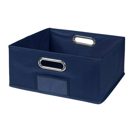 - Niche Cubo Set of 4 Half-Size Foldable Fabric Storage Bins- Blue