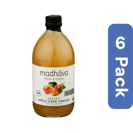 Madhava Organic Apple Cider Vinegar 16.9 oz (Pack Of 6)