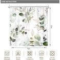 thumbnail image 6 of Sage Green Shower Curtain 72Wx72H, Botanical Eucalyptus Leaf Light Green Gold Bathroom Curtain, Watercolor Plants Earthy Spring Shower Curtain Sets with 12 Pack Hooks Ideal for Bathroom, 6 of 6