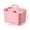 Pink, variant on Storage Caddy with Handle, 4-Compartment Portable Organizer Box for Desk, Art Supplies, Cosmetics, and Small Household Items