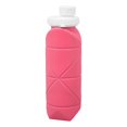 thumbnail image 1 of 600ml Collapsible Water Bottle Food Grade Silicone Leakage Proof Lightweight Travel Water Bottle for Gym Camping Sports Pink, 1 of 5