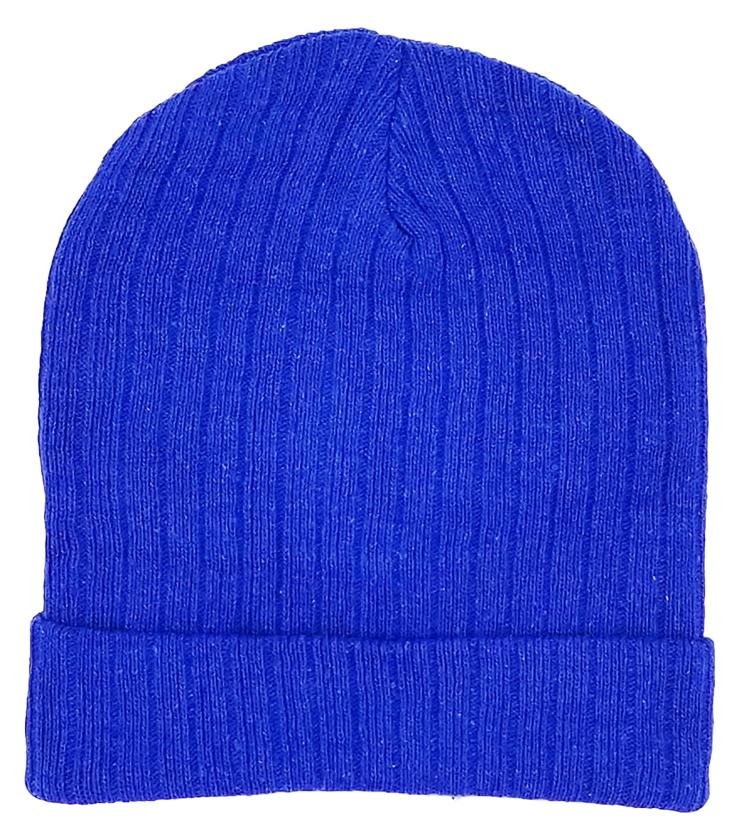 24 Pack Kids Beanies, Cuffed Winter Knit Hats for Boys Girls, Soft Thick Heat Insulating, Bulk (Assorted C)